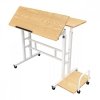 Maclean Mobilne biurko regulowane MC-124 W regulacja wysokości 67-115cm, max 50kg, blat 80x60 cm
